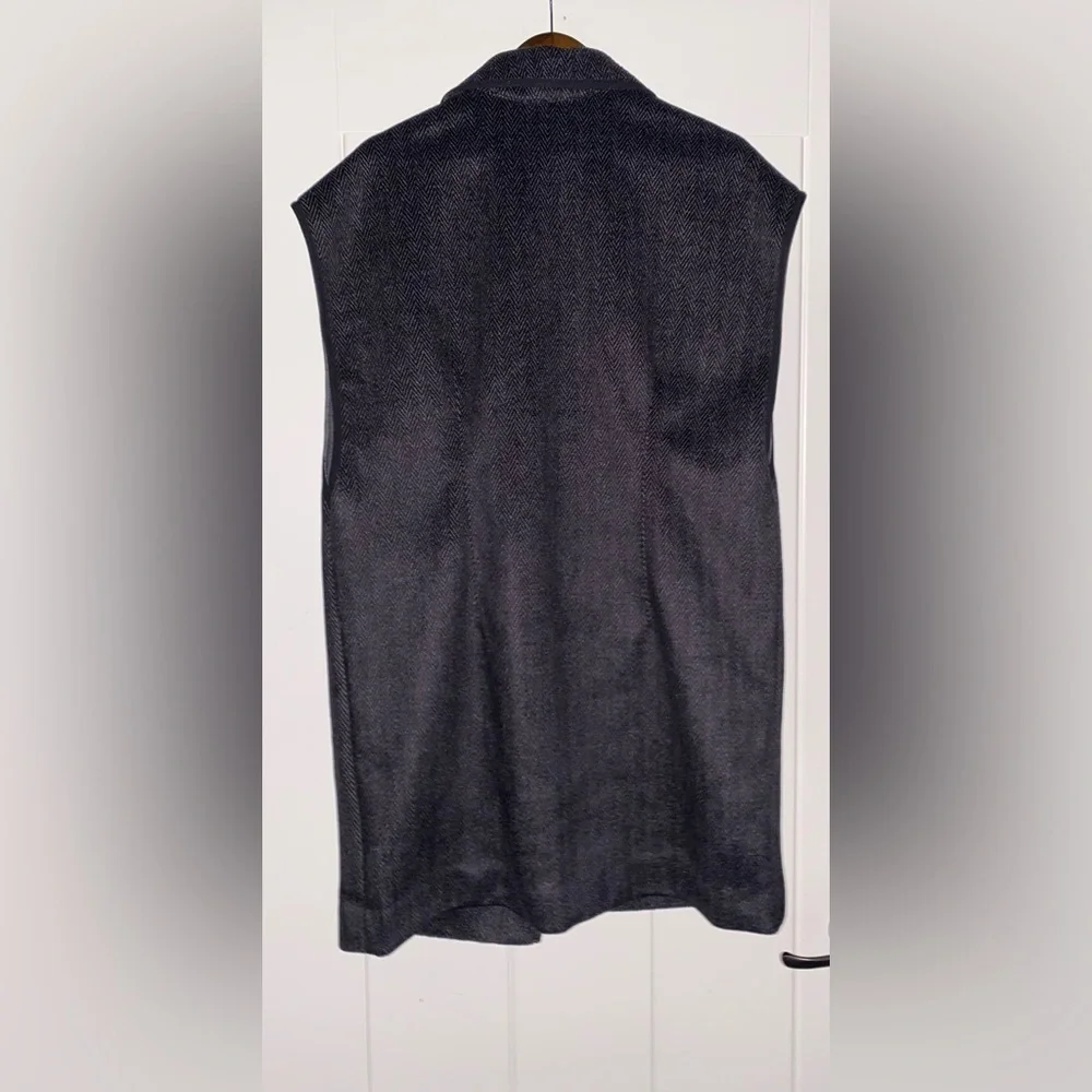 CAbi‎ Novel Herringbone Tweed Vest Quiet Luxury Capsule Wardrobe Women M/L